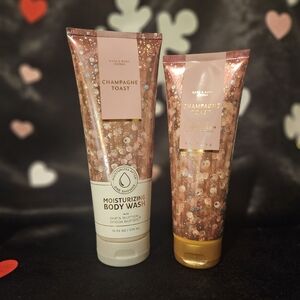 NWT Bath and Body Works Champagne Toast Duo - Pink and Gold